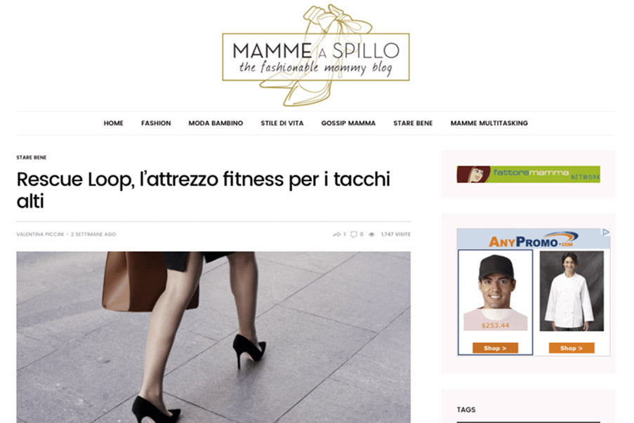 MAMME A SPILLO: RESCUE LOOP, L’ATTREZZO FITNESS PER I TACCHI ALTI